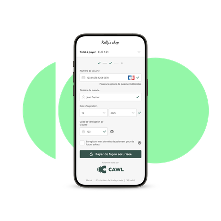 Page paiement offre e-commerce de CAWL