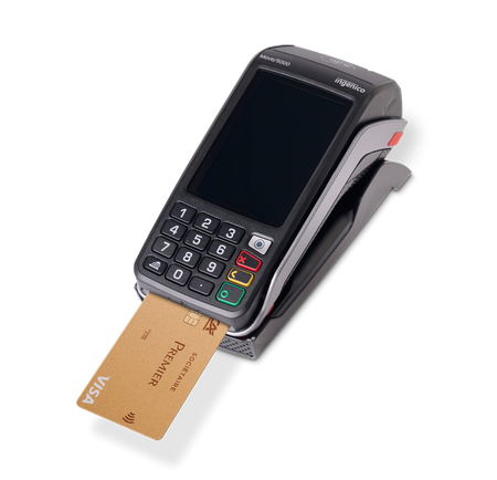 Terminal de paiement avec carte gold