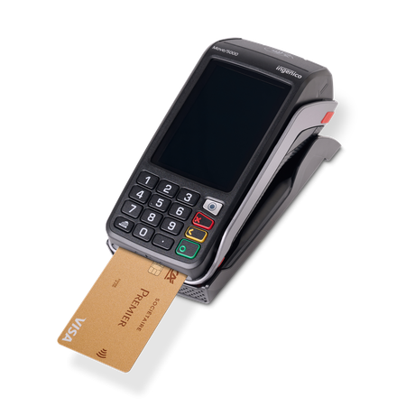 Terminal de paiement avec carte gold