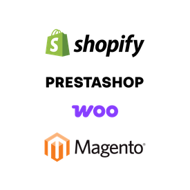 Logo plateforme e-commerce CMS SAAS compatibles