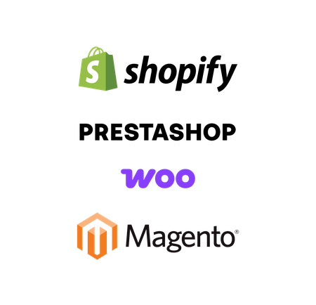 Logo plateforme e-commerce CMS SAAS compatibles