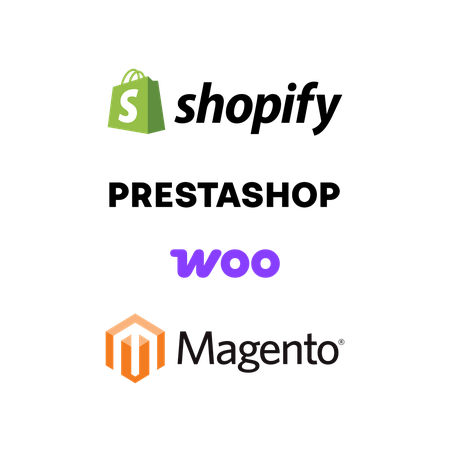 Logo plateforme e-commerce CMS SAAS compatibles
